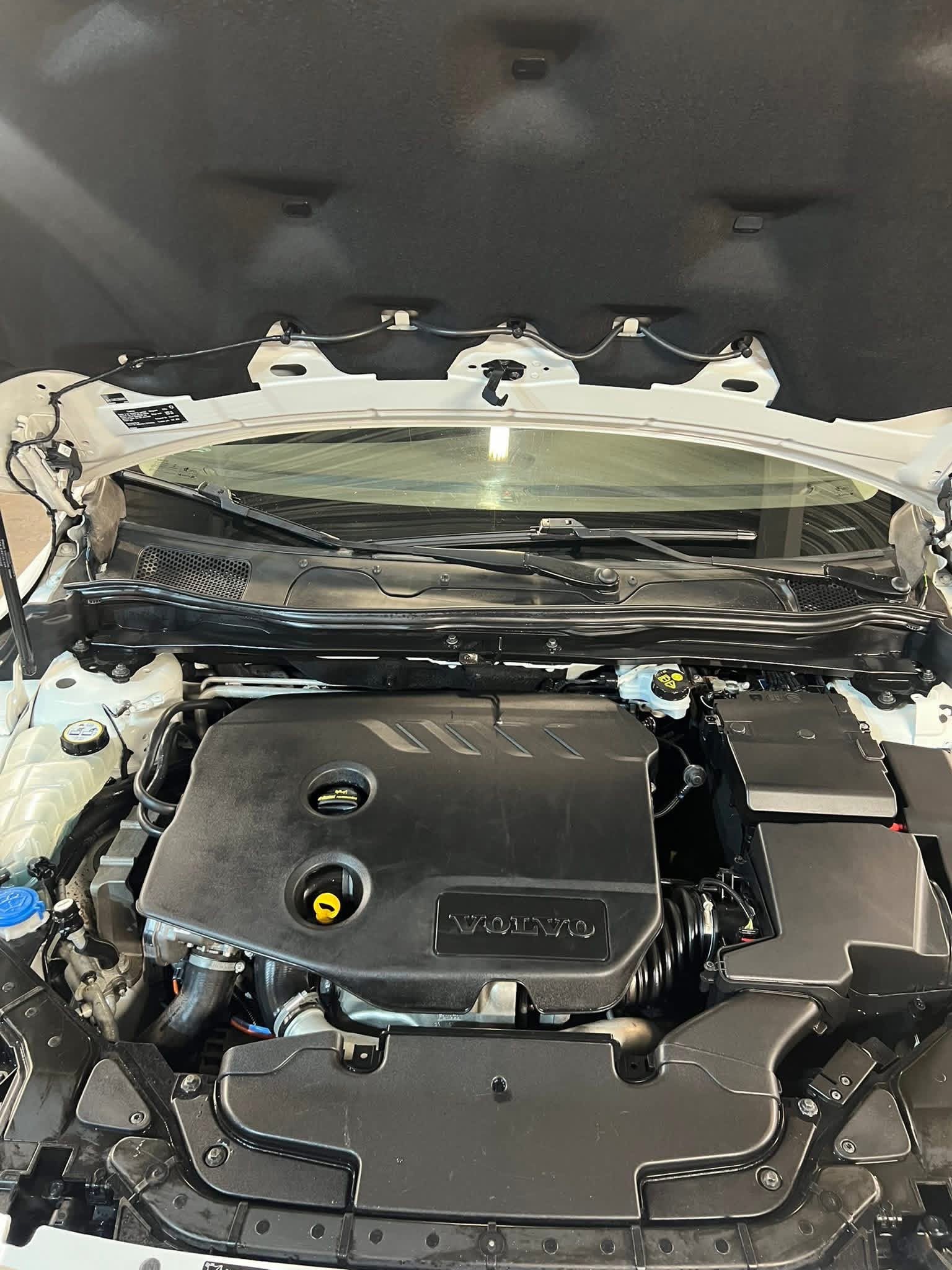 Rengjort Volvo motorutrymme